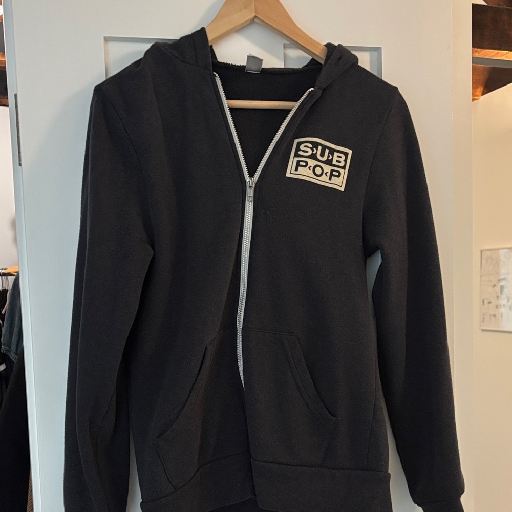 Sub Pop Black Zip-Up Hoodie